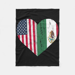 Manta Polar México Bandera Estadounidense Patriota Bandera Mex