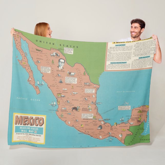 Manta Polar México - mapa mural del Título-Foco (In situ)