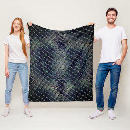 Manta Polar Mezcla de cuadrados 3D con "vidrio de humo" verde