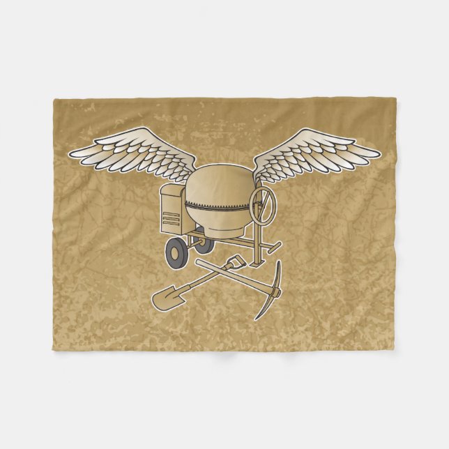 Manta Polar Mezclador de hormigón beige (Frente (Horizontal))