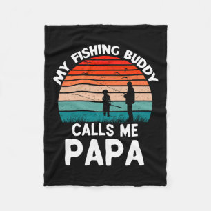 Manta Polar Mi amigo pescador me llama Gran Vintage Papa Retro