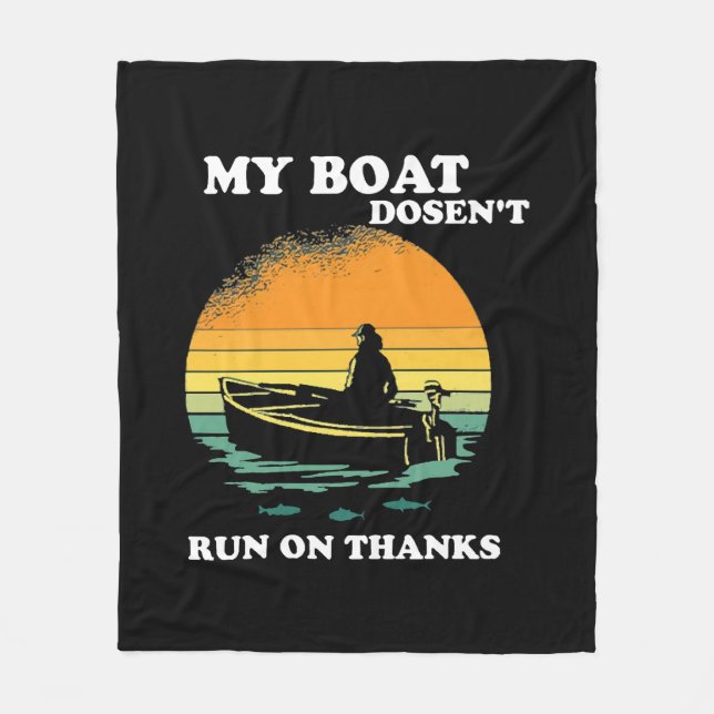 Manta Polar Mi Barco No Funciona Con Gracias (Anverso)