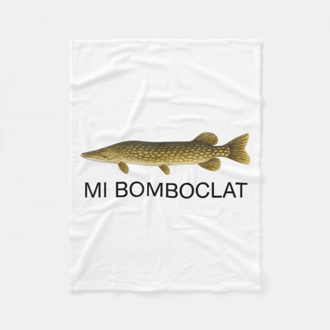 Manta Polar Mi Bomboclat Funny Fish Jamaican Slang Graphic  (Anverso)