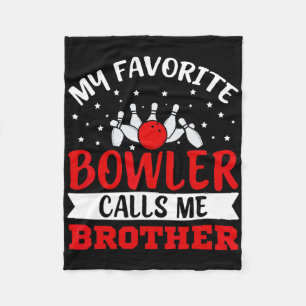 Manta Polar Mi Bowler favorito me llama Hermano Funny Bowling