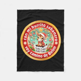 Manta Polar Mi Burrito Sabynero Navidades mexicanos Donkey Spa