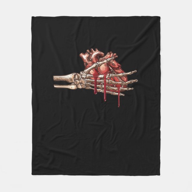 Manta Polar Mi Corazón Es Tu Mano Clásica (Anverso)