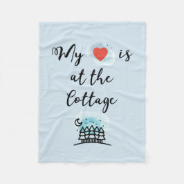 Manta Polar Mi corazón está en la cabaña con colores de árbole