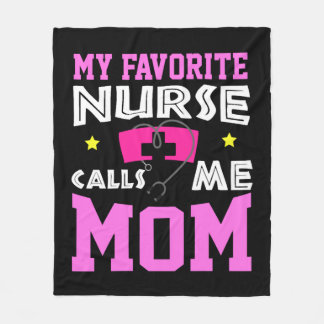 Manta Polar Mi enfermera favorita me llama mamá