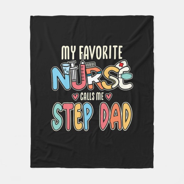 Manta Polar Mi enfermera favorita me llama papá a paso (Anverso)