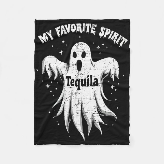 Manta Polar Mi Espíritu favorito Tequila Beber Fantasma Hallow (Anverso)