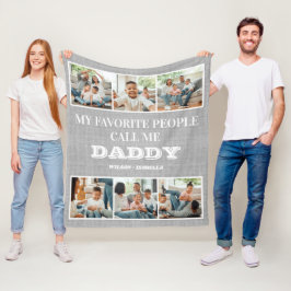 Manta Polar Mi gente favorita me llama Día del Padre de papá