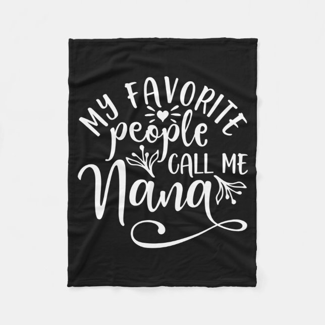 Manta Polar Mi gente favorita me llama Nana (Anverso)