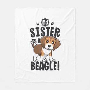 Manta Polar Mi Hermana Es Una Camisa Beagle Niños Beagle Chica