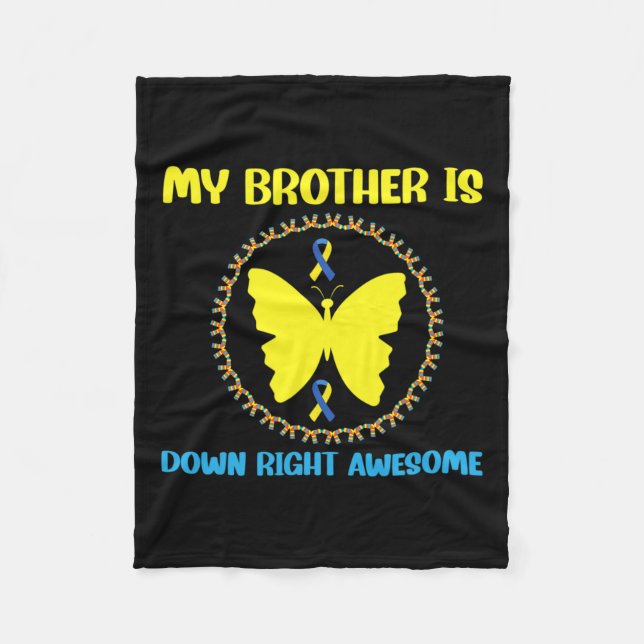 Manta Polar Mi Hermano Está Abajo, Impresionante Síndrome De D (Anverso)