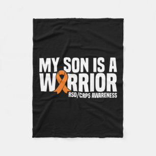 Manta Polar Mi Hijo Es Un Guerrero Naranja Ribbon Rsdcrps Awar