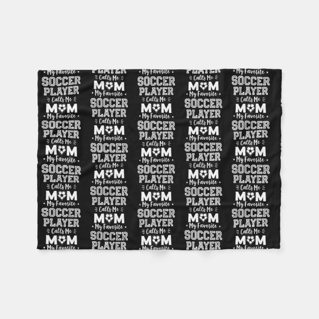 Manta Polar Mi jugador favorito de fútbol me llama Mamá Fútbol (Frente (Horizontal))