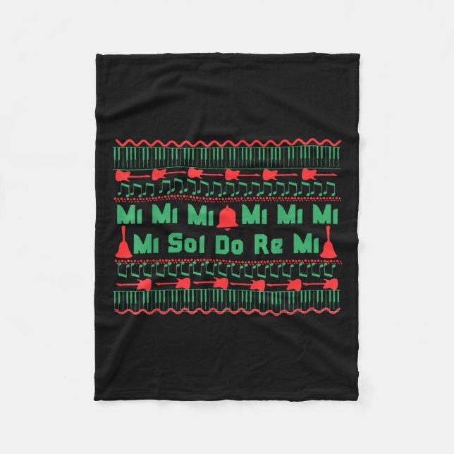 Manta Polar Mi Mi Mi Sol Do Re Mi Music Notes Teacher Ugly Chr (Anverso)