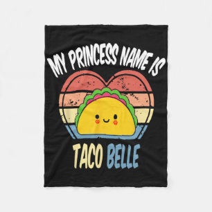Manta Polar Mi nombre de princesa es Taco Belle Divertido Food