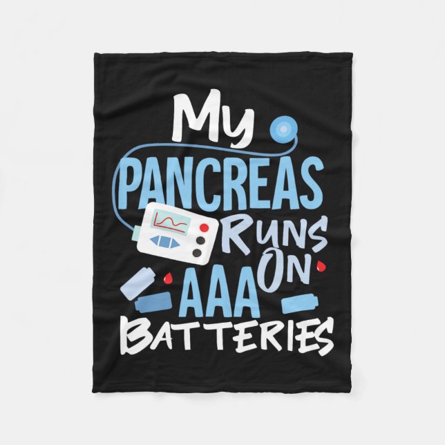 Manta Polar Mi Páncreas Funciona Sobre Las Baterías De Aaa Dia (Anverso)