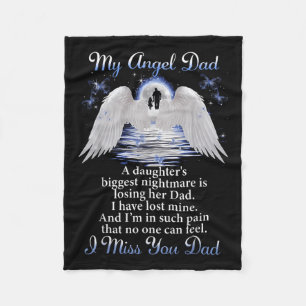Manta Polar Mi papá Angle Te Extraño Padre Día Memorial Padres