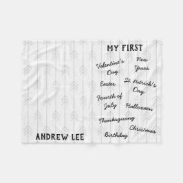 Manta Polar "Mi primer hito de vacaciones" Baby Blanket