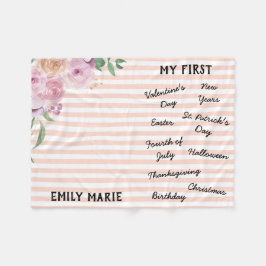 Manta Polar "Mi primer hito de vacaciones" Baby Blanket