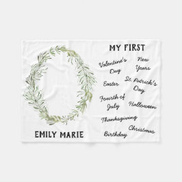 Manta Polar "Mi primer hito de vacaciones" Baby Blanket