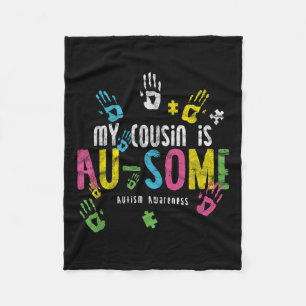 Manta Polar Mi primo es autista - algo - Conciencia del autism