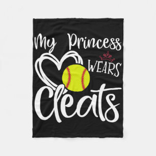 Manta Polar Mi princesa usa tacos Jugadora de sóftbol chicas S