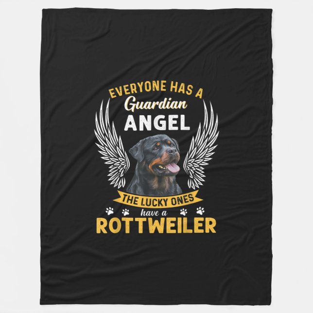 Manta Polar mi rottweiler es un regalo de ángel guardián que a (Anverso)