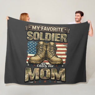 Manta Polar Mi soldado favorito me llama mamá
