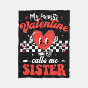 Manta Polar Mi Valentín favorito me llama hermana feliz día de