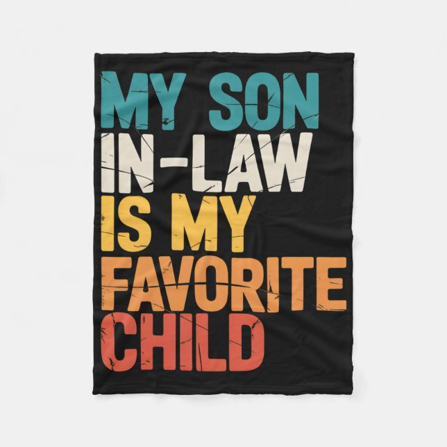 Manta Polar Mi yerno es mi hijo favorito regalos de madre (Anverso)