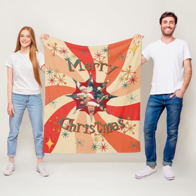 Manta Polar Mid Century Christmas Atomic Retro Wave Star Photo (In situ)