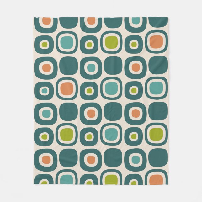 Manta Polar Mid Century Modern Garden Path Pattern (Anverso)
