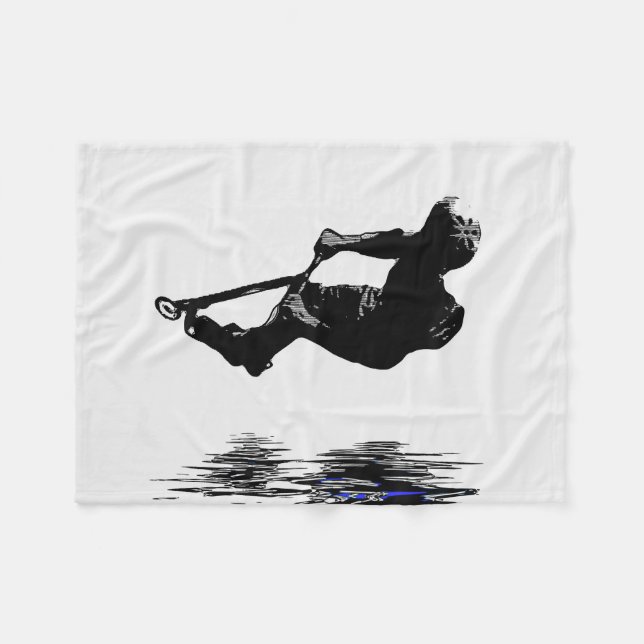 Manta Polar Midair Stunts - Scooter Rider Fleece Blanket (Frente (Horizontal))