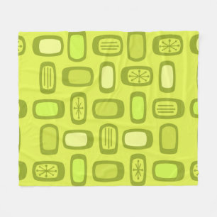 Manta Polar Midcentury MCM Rounded Rectangles Chartreuse