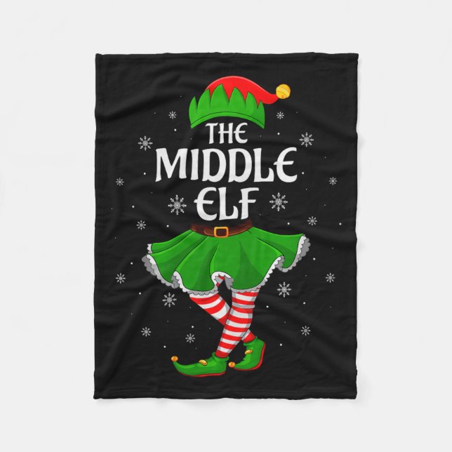 Manta Polar Middle Elf Christmas Family Girls Women Elf Squad  (Anverso)