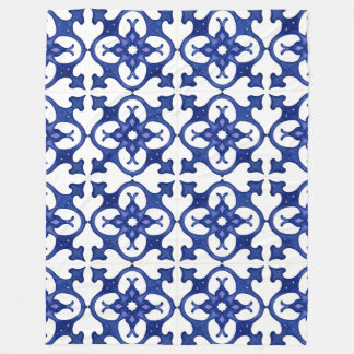 Manta Polar Midnight Blue Mandala Mosaic Cozy Blanket