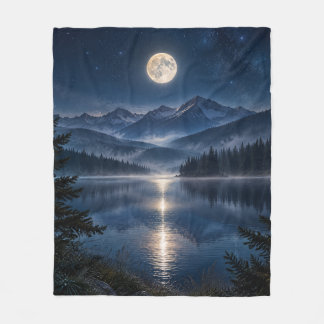 Manta Polar Midnight Wilderness Luxury Fleece Blanket