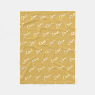 Manta Polar Miel Amarillo Nombre de Niños Personalizado Repeti