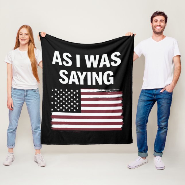 Manta Polar Mientras Decía Divertido Trump Político 2024 (In situ)