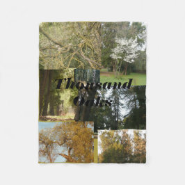 Manta Polar Mil robles panorámicos con robles y verduras