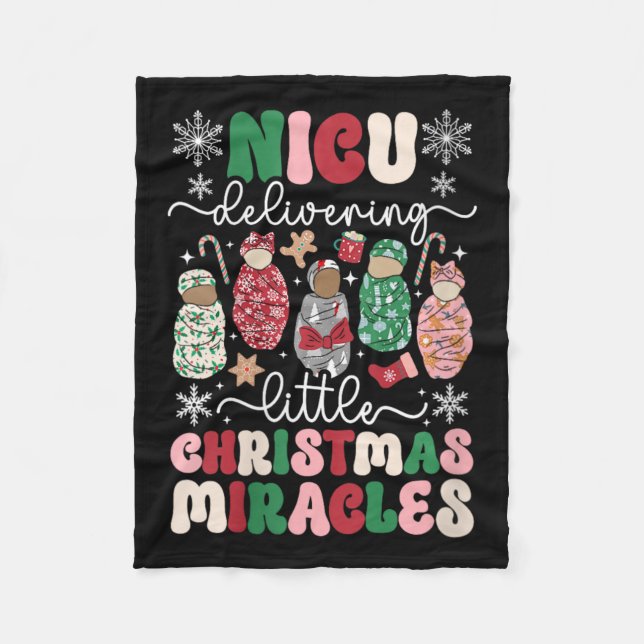 Manta Polar Milagros de mujeres Navidades Nicu Enfermeras Xmas (Anverso)