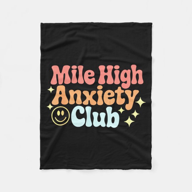 Manta Polar Mile High Anxiety Club Funny Design  (Anverso)