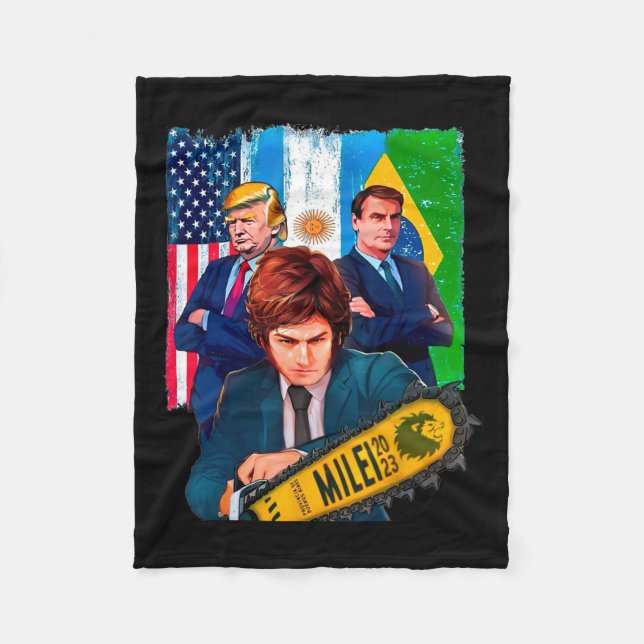 Manta Polar Milei Presidente 2023 Donald Trump Jair Bolsonaro (Anverso)