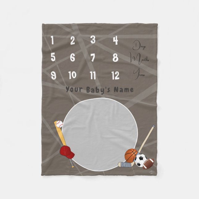 Manta Polar Milestones Baby Blanket HAMbyWG (Anverso)