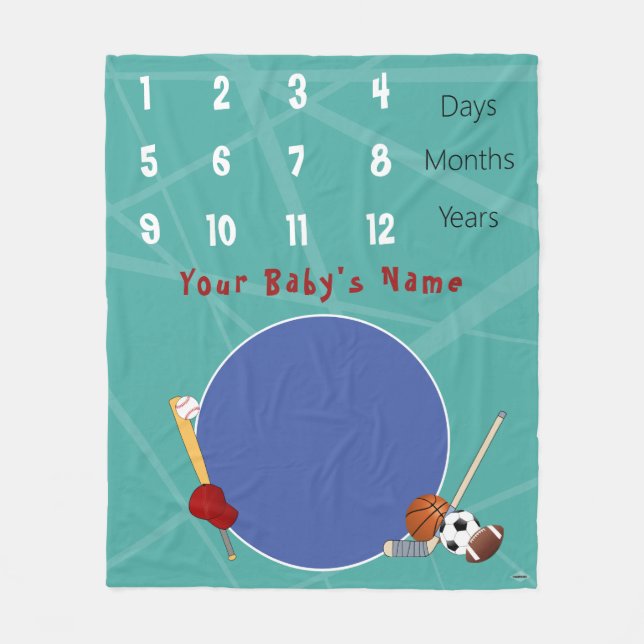 Manta Polar Milestones Baby Blanket HAMbyWG (Anverso)