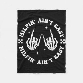 Manta Polar Milfin Aint Easy Funny Milf Groovy Mamá tía Skelet