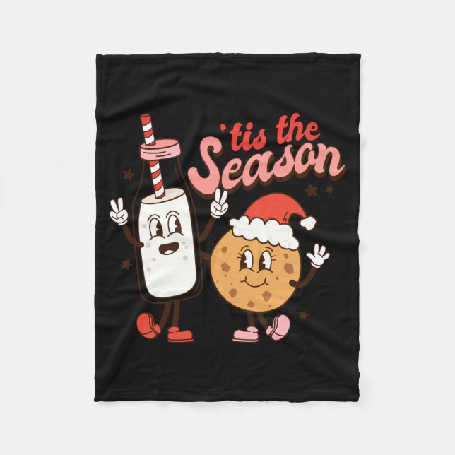 Manta Polar Milk And Cookies Tis The Season Holiday  (Anverso)